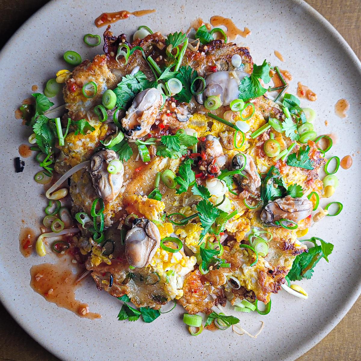 Crispy Oyster Omelet